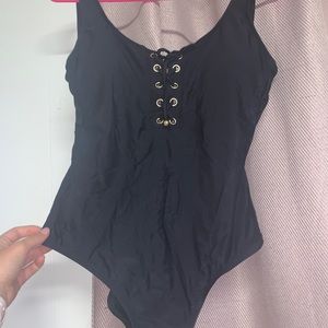 Black one piece swimsuit!!